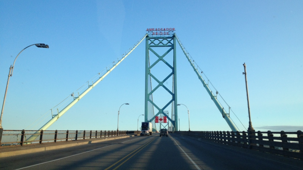 The Ambassador Bridge is shown in this file photo in Windsor, Ont., on Sunday, Aug. 4, 2013. (Melanie Borrelli / CTV Windsor)