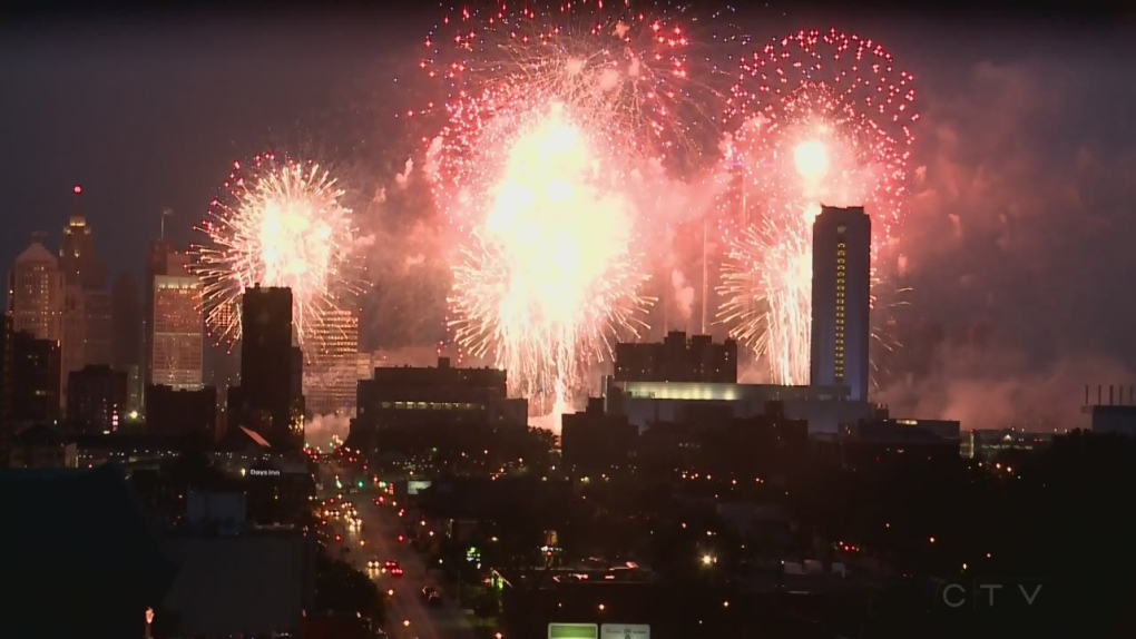 Detroit-Windsor fireworks
