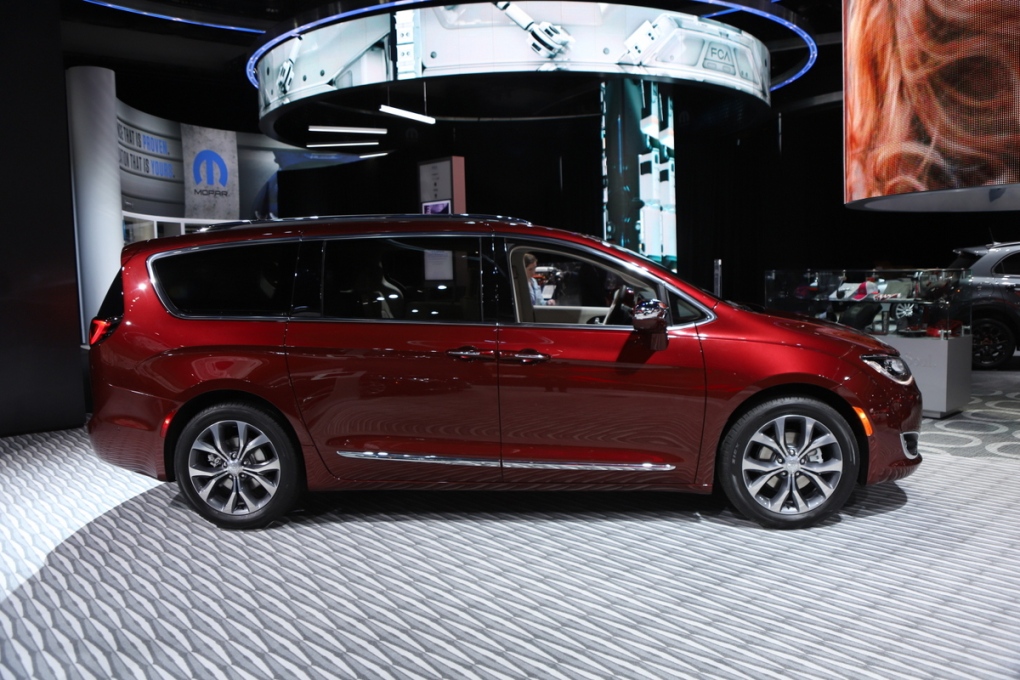 The Chrysler Pacifica on the floor of the North American International Auto Show in Detroit, on Jan. 15, 2018. (Melanie Borrelli / CTV Windsor)