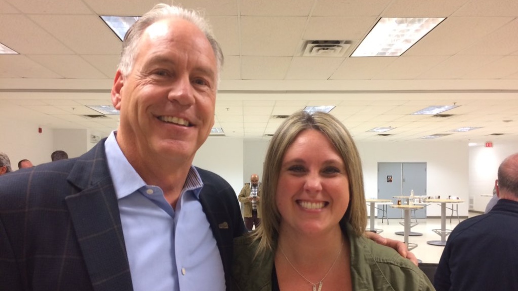 LaSalle's new mayor Marc Bondy and acclaimed deputy mayor Crystal Meloche in LaSalle, Ont., on Monday, Oct. 22, 2018. (Zander Broeckel / AM800 News)