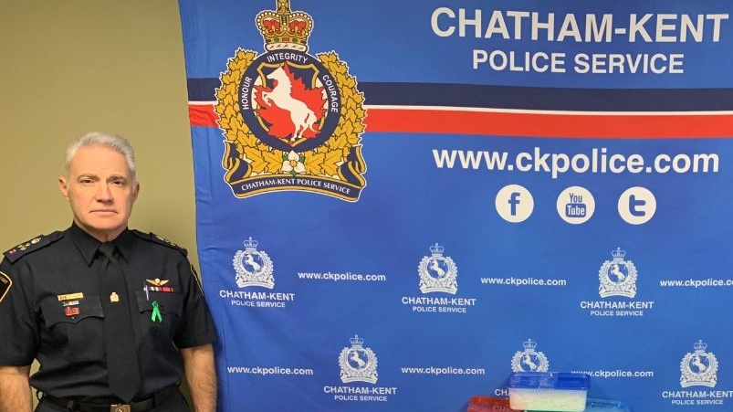 Chatham-Kent police Chief Gary Conn (left). (Courtesy Chatham-Kent police)
