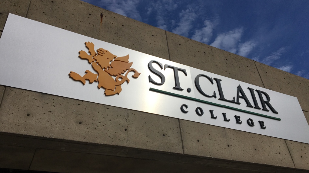 The entrance to St. Clair College's main campus in Windsor. Photo taken August 22, 2019. (Ricardo Veneza / CTV Windsor)