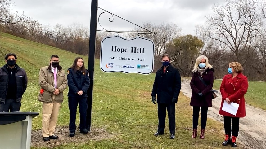 Hope Hill in Windsor, Ont. on Friday, Dec.3, 2021. (Source: City of Windsor/ Facebook)