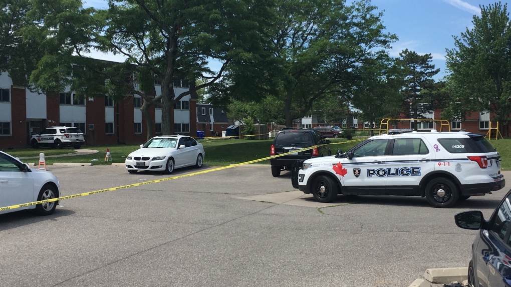 Windsor police attend the scene in the 2600 block of Sycamore Drive in Windsor, Ont. on Wednesday, June 16, 2021. (Gary Archibald/CTV Windsor)