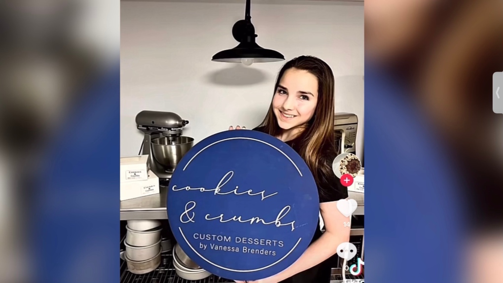 Vanessa Brenders, 15, is using her baking business Cookies & Crumbs to raise money for Hiatus House in Windsor, Ont. (Courtesy Vanessa Brenders)