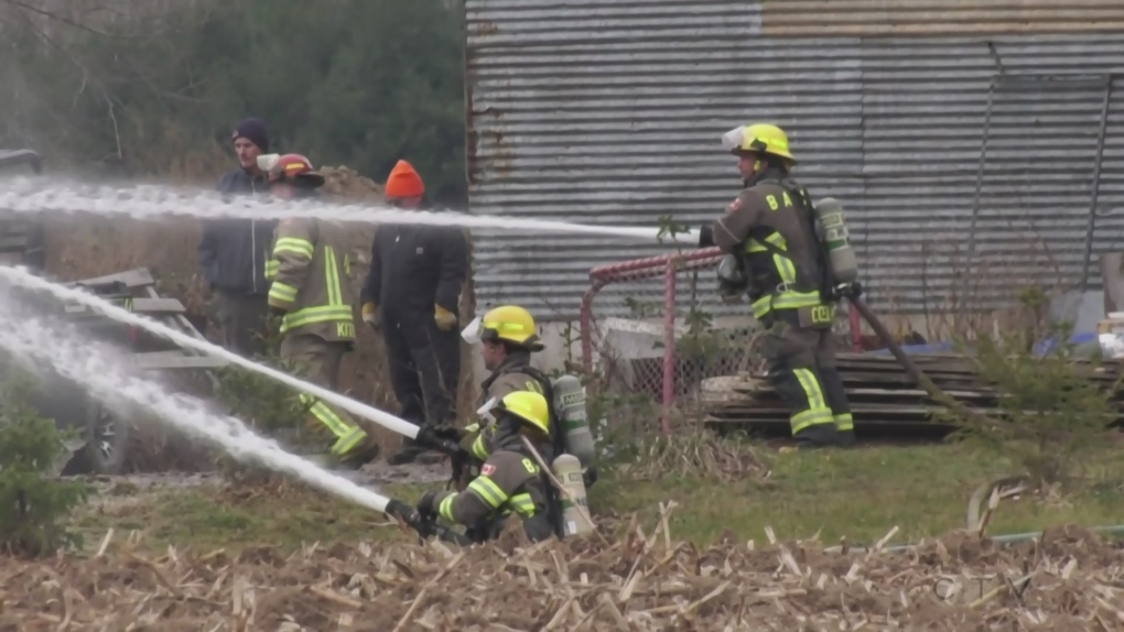 A Man Suffered Burns After A Barn Fire