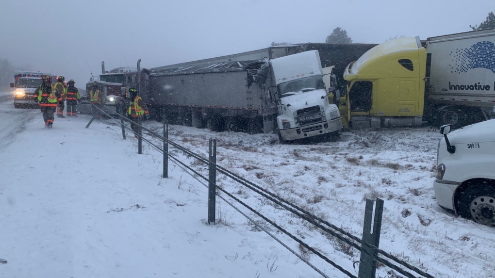 highway-401-closed-in-multiple-areas-after-crashes-due-to-storm-ctv-news