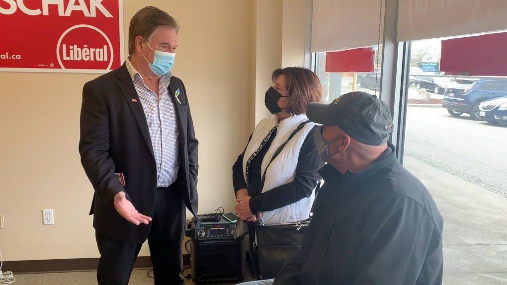 Gary Kaschak at his campaign office in Windsor, Ont. on Saturday, April 30, 2022. (Bob Bellacicco/CTV Windsor)