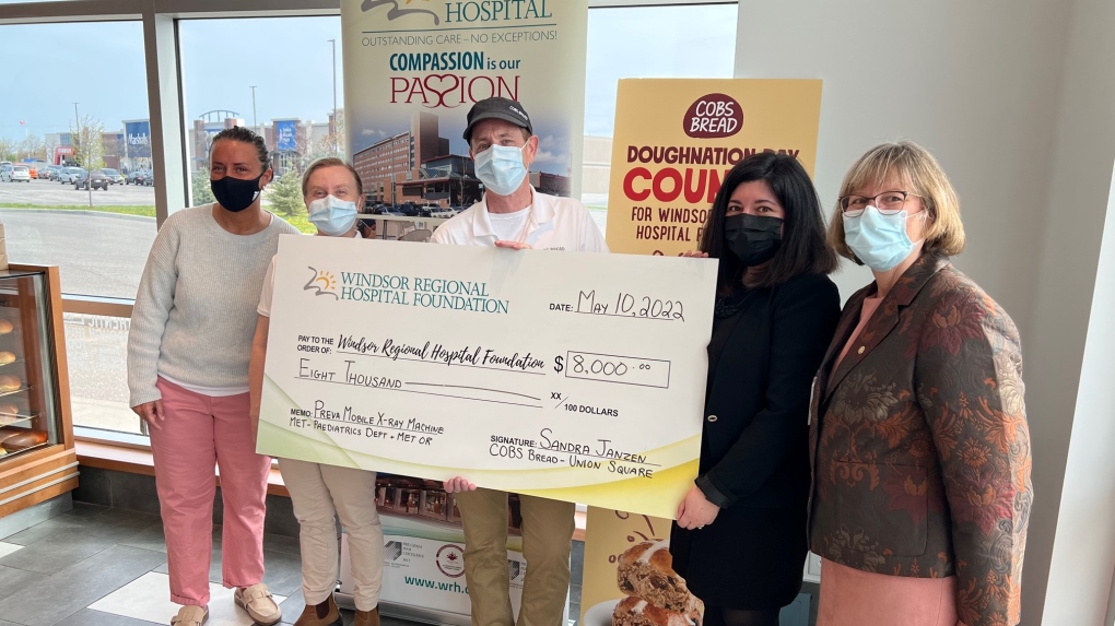 COBS Bread donated $8,000 for a new dental x-ray machine at Windsor Regional Hospital in Windsor, Ont. on Tuesday, May 10, 2022. (Courtesy Windsor Regional Hospital) 