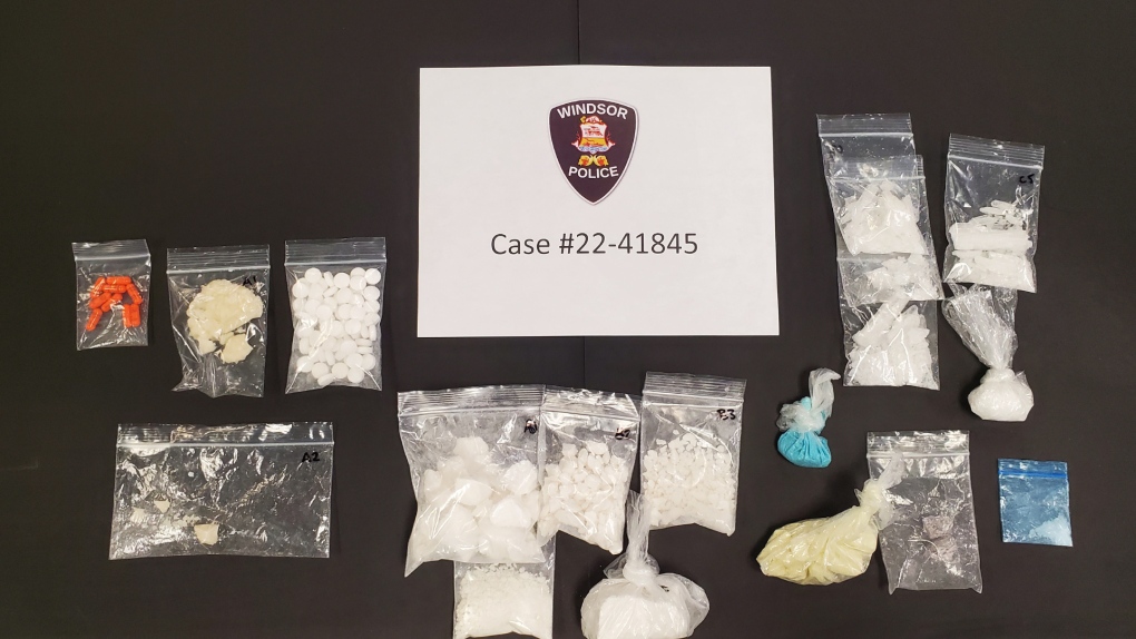 Drugs seized during investigation in Windsor, Ont. on Tuesday, May 17, 2022. (Courtesy: Windsor Police Service/Twitter)