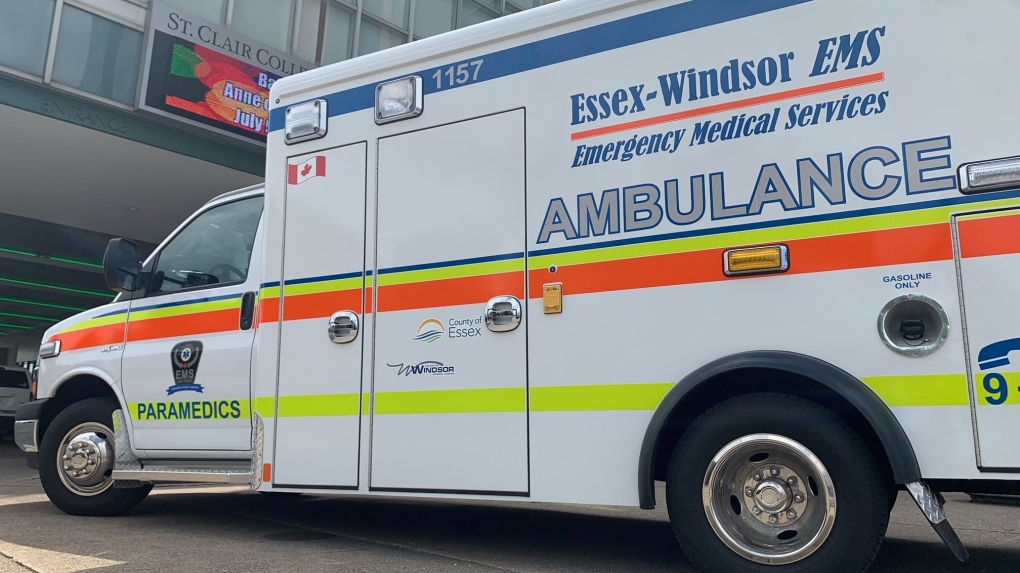 Essex-Windsor EMS in Windsor, Ont., on Friday, May 27, 2022. (Chris Campbell/CTV News Windsor)