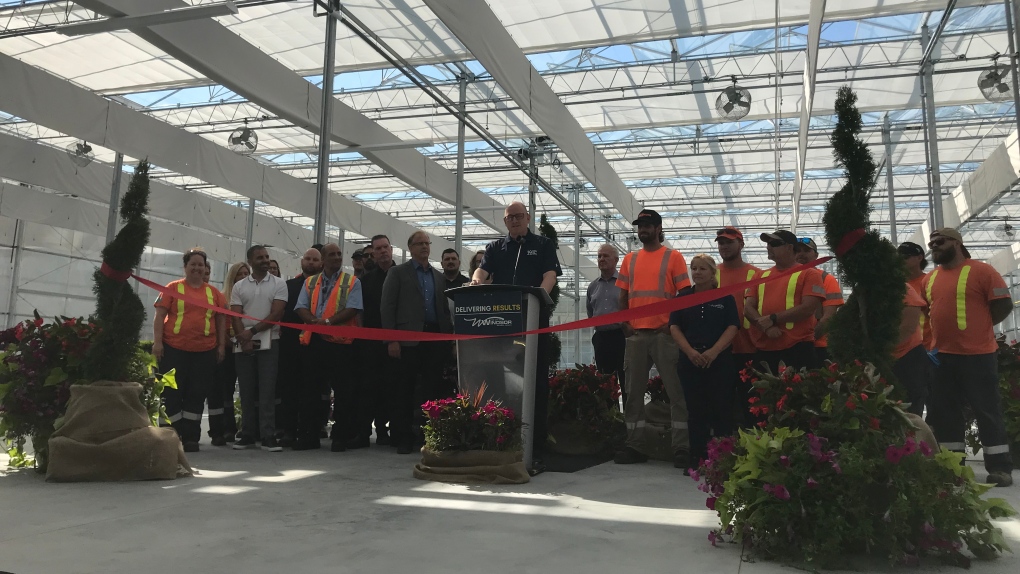 The City of Windsor unveiled its new $7.5 million greenhouse at Jackson Park in Windsor, Ont. on Thursday, July 28, 2022. (Michelle Maluske/CTV News Windsor)