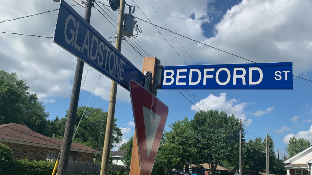 Intersection of Bedford Street and Gladstone in Chatham, Ont. on Tuesday, July 5, 2022. (Chris Campbell/CTV News Windsor)