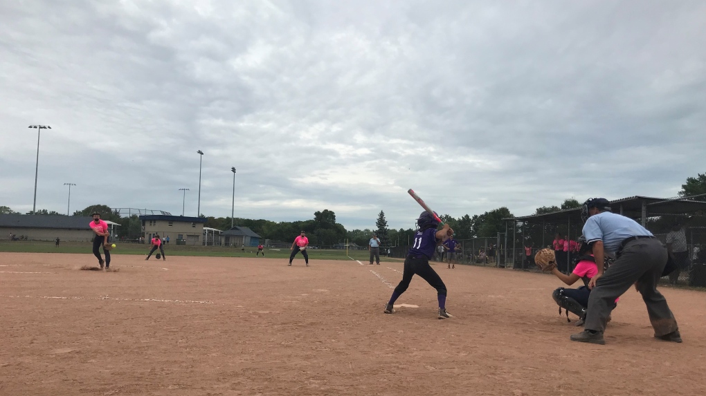 The Provincial Womens’ Softball Association Championships are being held in Windsor, Ont. (Michelle Maluske/CTV News Windsor)