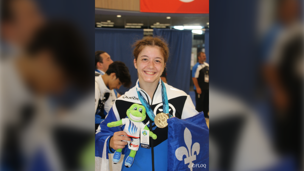 Sophia Bechard, 19, won gold following a wrestling match at the Canada Summer Games in Niagara Falls. (Courtesy: Sophia Bechard)