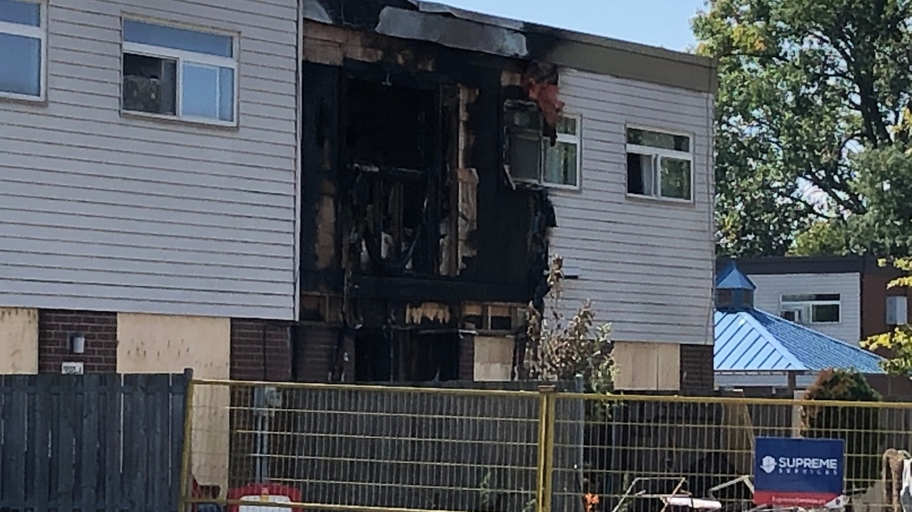 The investigation continues after a fire in the 2800 block of Grandview Street in Windsor, Ont., on Monday, Sept. 19, 2022. (Gary Archibald/CTV News Windsor)