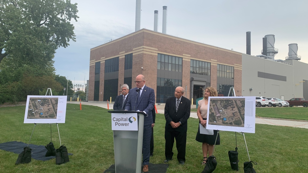 Capital Power Corporation is exploring options for the East Windsor Cogeneration (EWC) site in Windsor, Ont., on Wednesday, Sept. 21, 2022. (Bob Bellacicco/CTV News Windsor)