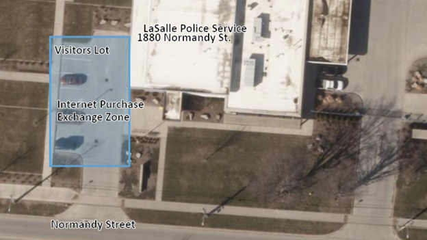 Exchange Zone in the LaSalle Police Service parking lot at 1880 Normandy Street in LaSalle, Ont. (Courtesy: LaSalle Police Service)