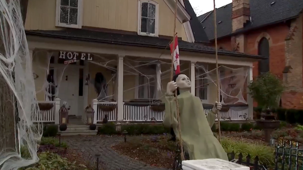 For Bills fans, football-themed Halloween decorations are the way to go