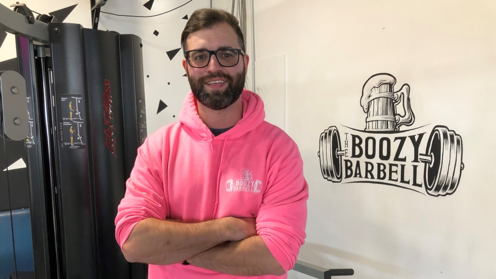 Christian Pinard, co-owner of the Boozy Barbell in Windsor, Ont., on Wednesday, Nov. 29, 2023. (Gary Archibald/CTV News Windsor)