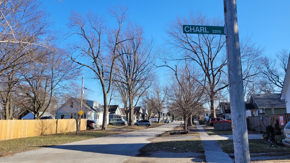 Charl Avenue in Windsor, Ont. is seen on Feb. 26, 2023. (Sanjay Maru/CTV News Windsor) 