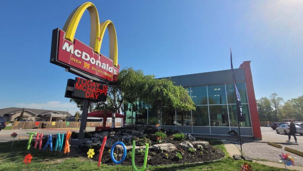 McDonalds restaurant on Dougall Avenue in Windsor, Ont., on Wednesday, May 10, 2023. (Sanjay Maru/CTV News Windsor)