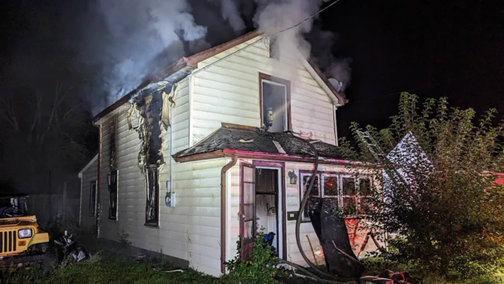 Chatham-Kent fire crews attended a house fire at 127 Wellington St. E. around 3:30 a.m. Sept. 16, 2023. (Source: Chatham-Kent Fire/X)  