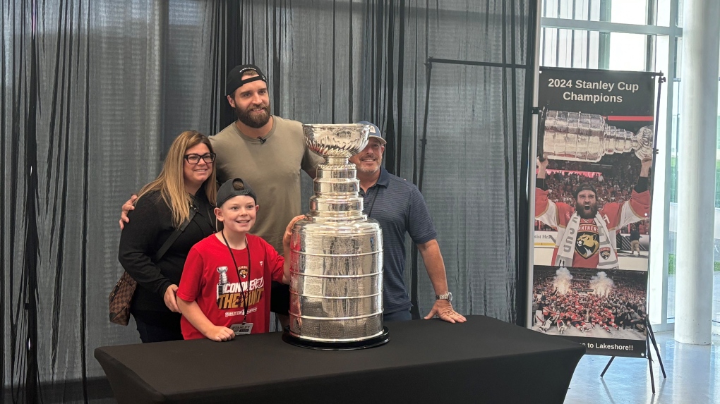 Ekblad brings Stanley Cup home to celebrate with Belle River hometown fans  | CTV News