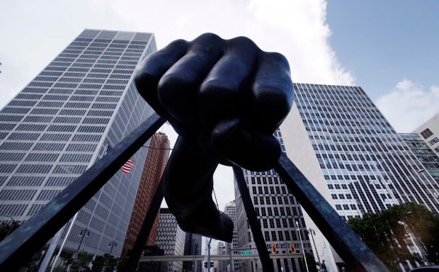 Detroit's iconic sculpture of arm, fist of famed boxer Joe Louis ...